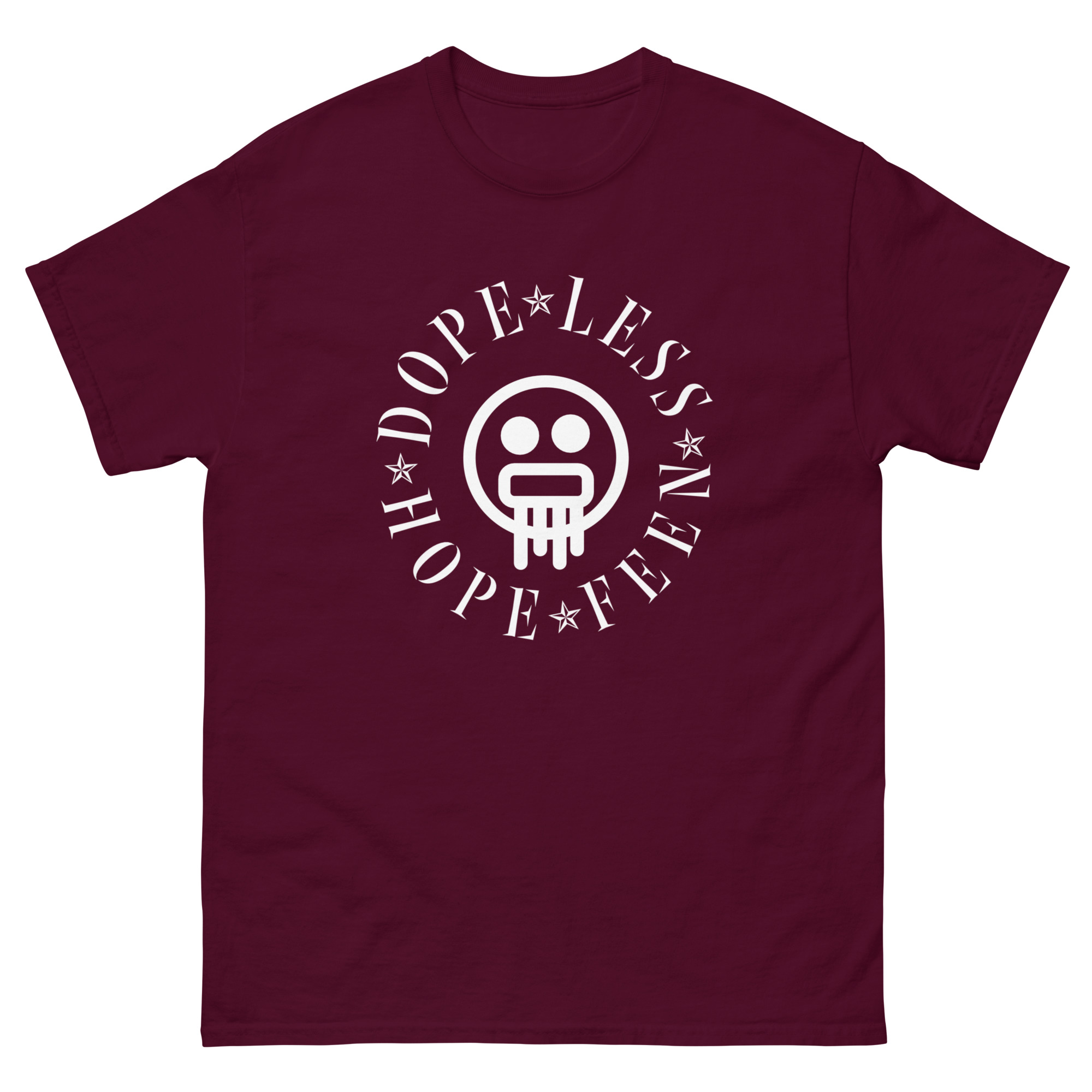 mens-classic-tee-maroon-front-656d118831b9a.jpg