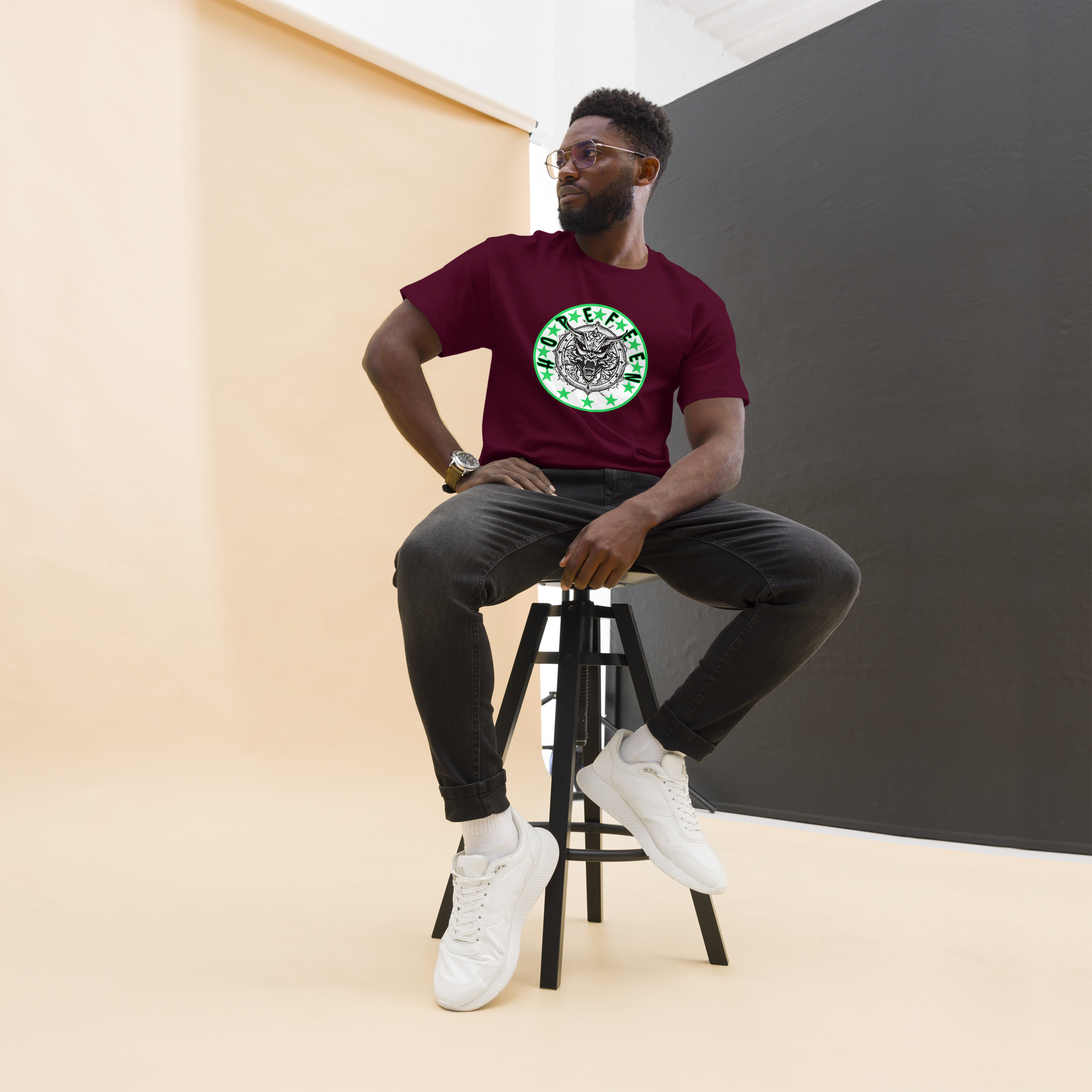 mens-classic-tee-maroon-front-658b284e045ee.jpg