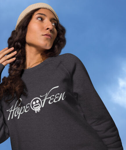Unisex organic raglan sweatshirt